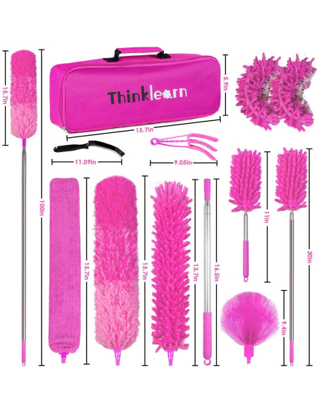 Kit de Limpieza ThinkLearn 14PCS con Polo Extensible 254cm