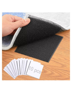 Alfombra Antideslizante Yorwe 10PCS 10.16x10.16cm Negro