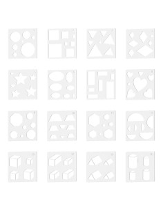 Juego de Plantillas Geométricas 16 Piezas AOZUO 13x13cm
