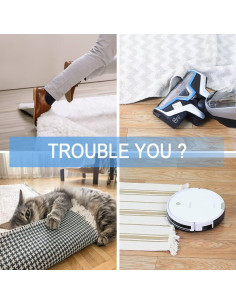 Alfombra Antideslizante Yorwe 10PCS 10.16x10.16cm Negro 2