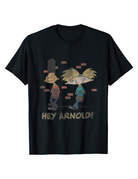 Camiseta de Hombre Nickelodeon Hey Arnold! Gerald y Arnold