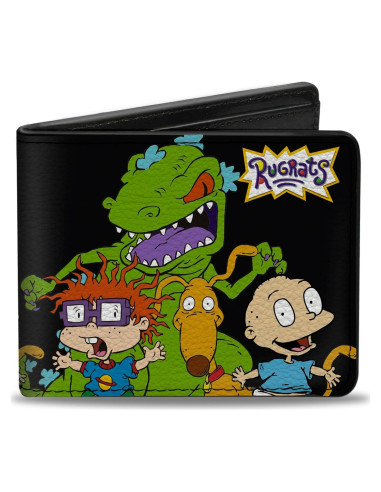 Billetera Bifold Rugrats PU Chuckie Tommy Spike 10x8cm