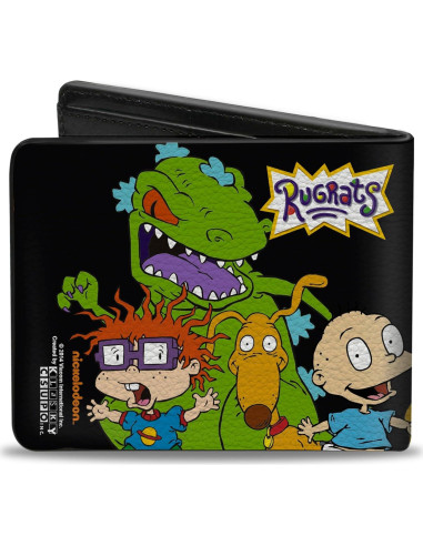 Billetera Bifold Rugrats PU Chuckie Tommy Spike 10x8cm