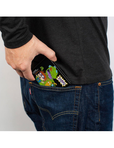 Billetera Bifold Rugrats PU Chuckie Tommy Spike 10x8cm