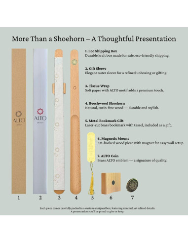 Cucharón de Zapatos ALTO de Madera de Haya 54.86 cm - Montaje en Pared