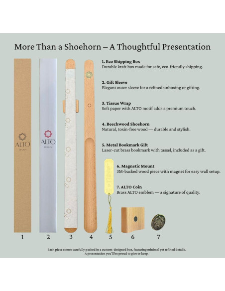 Cucharón de Zapatos ALTO de Madera de Haya 54.86 cm - Montaje en Pared