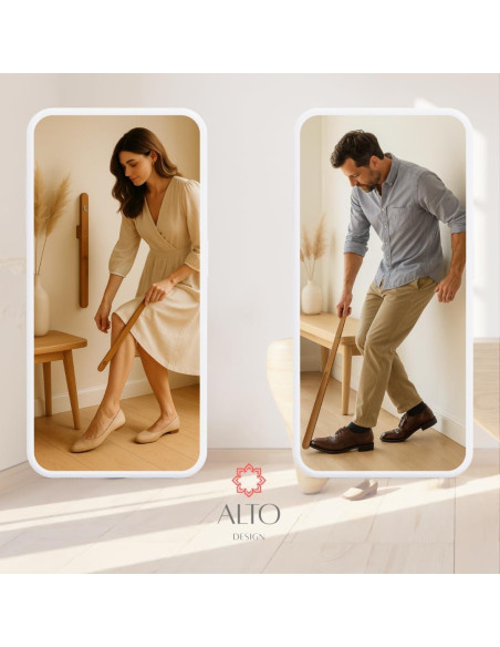 Cucharón de Zapatos ALTO de Madera de Haya 54.86 cm - Montaje en Pared
