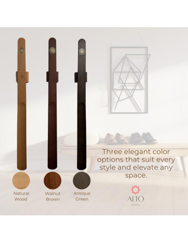 Cucharón de Zapatos ALTO de Madera de Haya 54.86 cm - Montaje en Pared