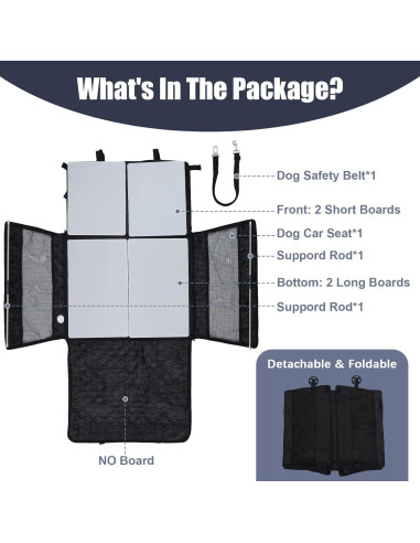 Asiento de Coche para Perros Homsunyi Grande Naranja 62x49.8cm