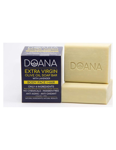 Jabón Artesanal de Aceite de Oliva y Lavanda 248g - Doana Organics
