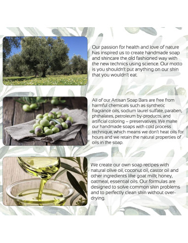 Jabón Artesanal de Aceite de Oliva y Lavanda 248g - Doana Organics