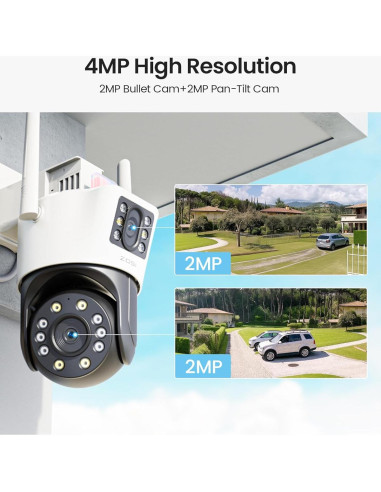 Cámara de Seguridad ZOSI C298 4MP Doble Lente WiFi 360