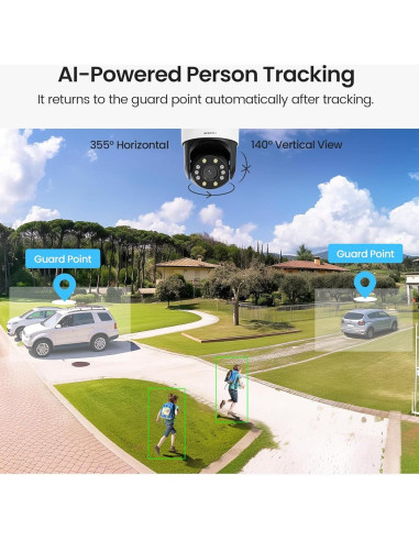 Cámara de Seguridad ZOSI C298 4MP Doble Lente WiFi 360