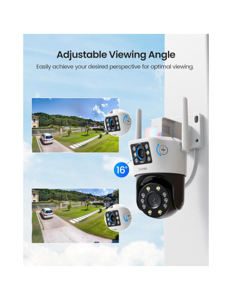 Cámara de Seguridad ZOSI C298 4MP Doble Lente WiFi 360