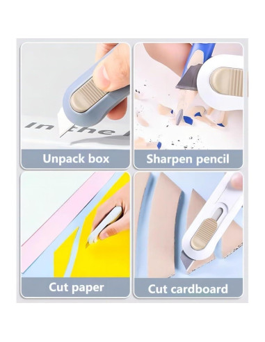 Cuchillo de Utilidad Genérico 4 Piezas SK5 Retráctil