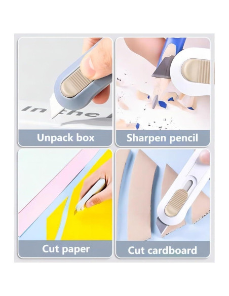 Cuchillo de Utilidad Genérico 4 Piezas SK5 Retráctil