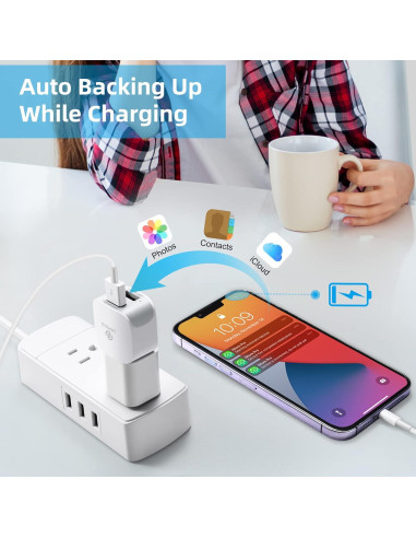 Adaptador de Respaldo Automático PL ZMPWLQ para iPhone - Sin MicroSD