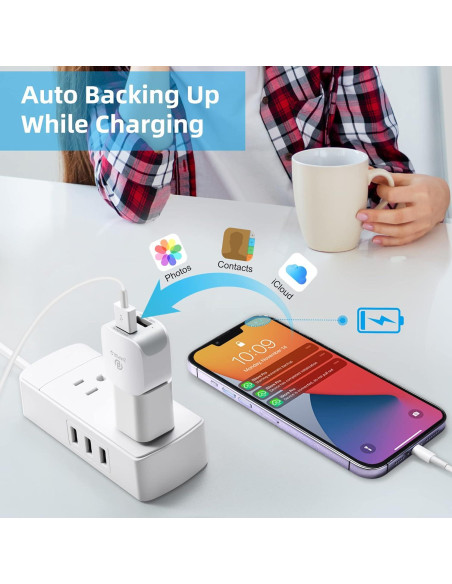 Adaptador de Respaldo Automático PL ZMPWLQ para iPhone - Sin MicroSD