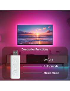 Luces LED para TV KSIPZE 2.9m RGB Control Bluetooth 2