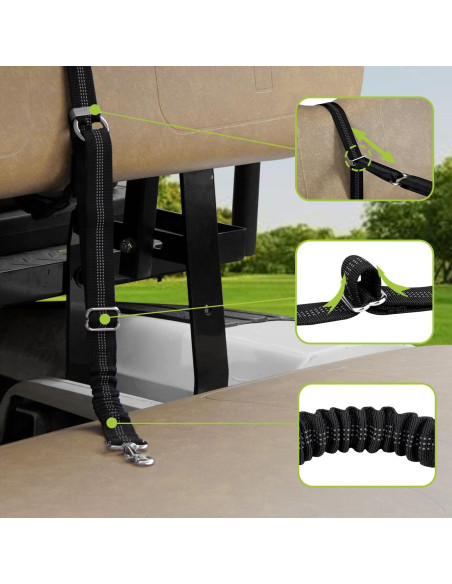 Correa de Seguridad para Perro Urgown para Carro de Golf Negra