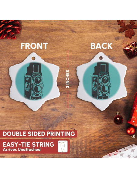 Adorno de Porcelana Copo de Nieve 7.62 cm 3dRose