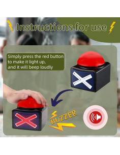 Zumbadores de Juego con Luces y Sonidos Yeffxior - Paquete de 2 2