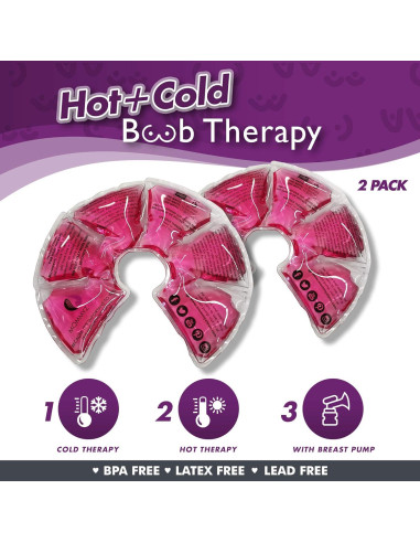 Almohadillas de Gel para Lactancia Mommyz Love - Terapia Caliente y Fría