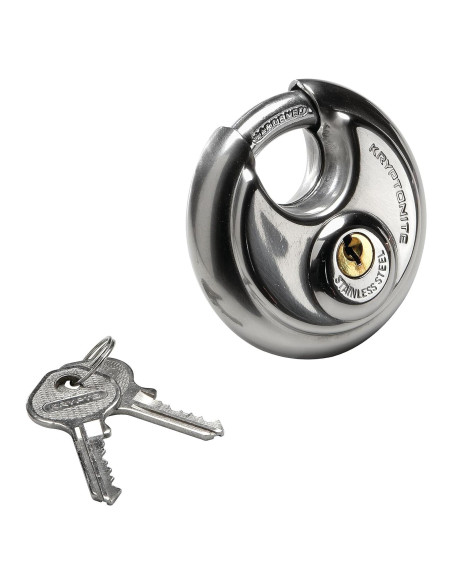 Candado con llave Kryptonite 70mm Acero Inoxidable Alta Seguridad