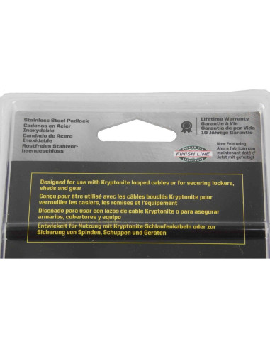 Candado con llave Kryptonite 70mm Acero Inoxidable Alta Seguridad