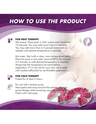 Almohadillas de Gel para Lactancia Mommyz Love - Terapia Caliente y Fría