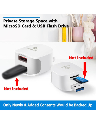 Adaptador de Respaldo Automático PL ZMPWLQ para iPhone - Sin MicroSD