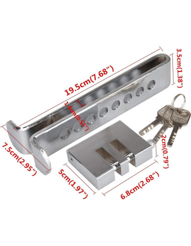 Cerradura de Embrague Antirrobo Vechkom de Acero Inoxidable