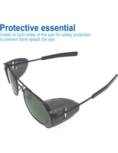 Protectores Laterales para Gafas de Seguridad KMDJG - 2 Pares Negros 2