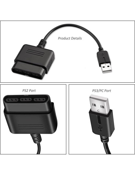 Adaptador Convertidor PS2 a USB Vienon - Paquete de 2