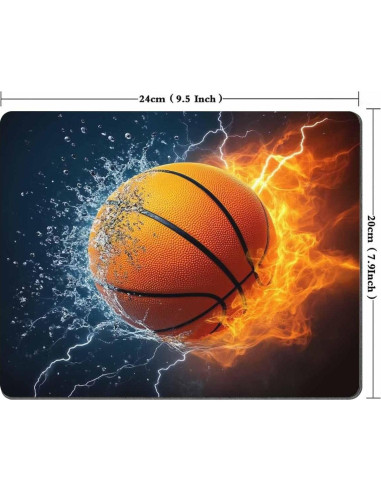 Mousepad Antideslizante Amcove Rectangular 240x200mm Fuego y Agua