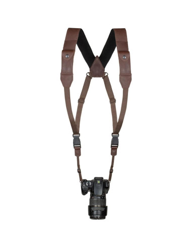 Arnés de Cuero COIRO para Cámara DSLR - Distribución de Peso Cómoda