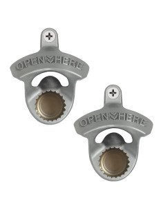 Abrebotellas de Pared HAIICEN Plata Envejecida 2 PCS