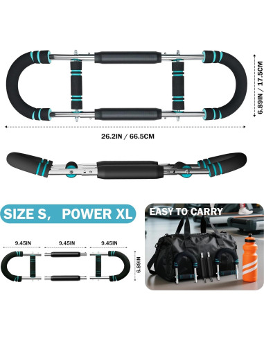 Entrenador de Brazos Twister Qxeutm Ajustable 3 Niveles Resistencia