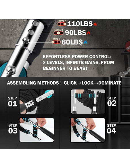 Entrenador de Brazos Twister Qxeutm Ajustable 3 Niveles Resistencia