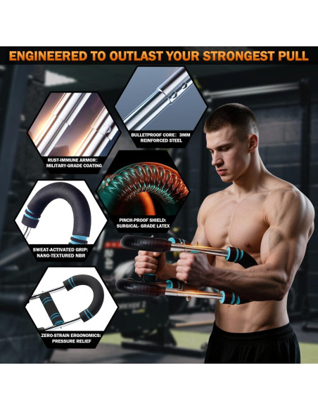 Entrenador de Brazos Twister Qxeutm Ajustable 3 Niveles Resistencia