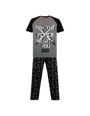 Pijamas para Hombre Star Wars - Sable de Luz - Negro