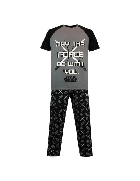 Pijamas para Hombre Star Wars - Sable de Luz - Negro