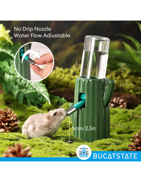 Botella de Agua Cerámica BUCATSTATE 120ml para Hámster Verde