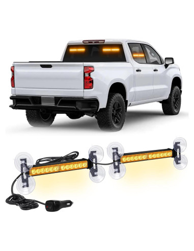 Luces Estroboscópicas Ámbar XRIDONSEN 24W 2x27.1cm LED