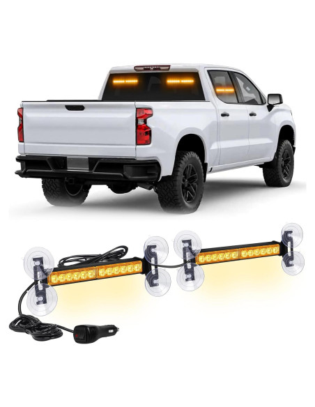 Luces Estroboscópicas Ámbar XRIDONSEN 24W 2x27.1cm LED