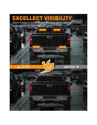 Luces Estroboscópicas Ámbar XRIDONSEN 24W 2x27.1cm LED