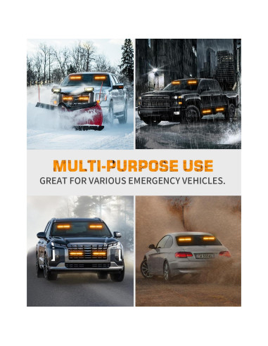 Luces Estroboscópicas Ámbar XRIDONSEN 24W 2x27.1cm LED