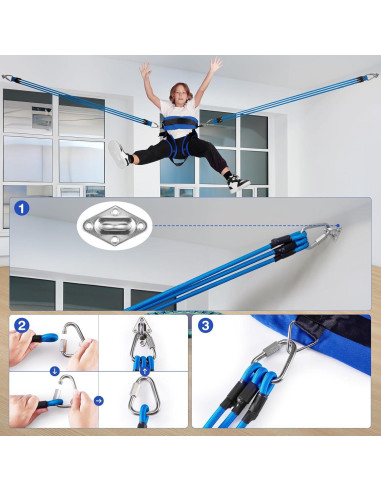 Columpio Bungee para Niños RIIFRILY - Azul, 1.36 kg