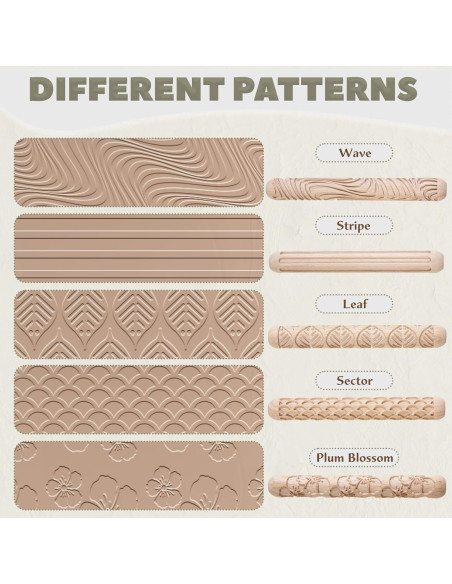 Kit de herramientas de cerámica 11 piezas Krbnk - Rodillos, sellos y formadores