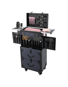 Estuche de Maquillaje Rodante Blisiour con Cerradura 82cm Azul